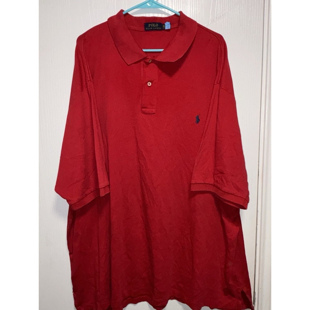Polo Ralph Lauren Polo Shirt Mens 3XLT Tall Red Classic Preppy